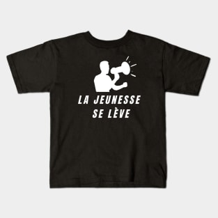 La Jeunesse se lève homme avec mégaphone Kids T-Shirt